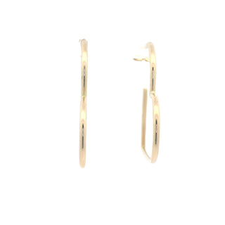 Thin Heart Hoops Earrings 32MM