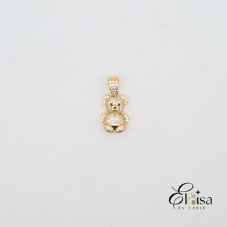 14Kt MP Bear with Black Eyes Pendants