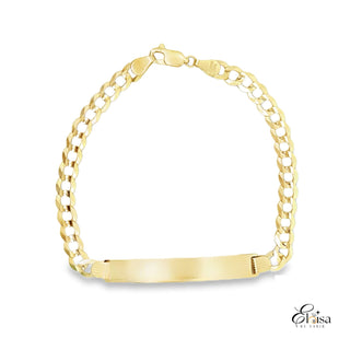 14Kt Solid ID Bracelet Curb Link 5.5MM 8.5"