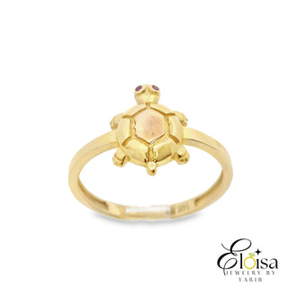 Rose And Yellow Gold Turtle Ring