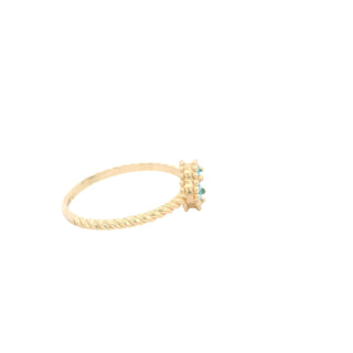14Kt Elegant Synthetic Turquoise Gold Ring
