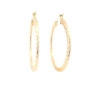 Line Design Hoops Earrings 35 MM