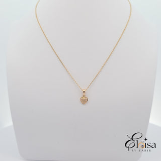 14K Mini Diamond Heart Necklace