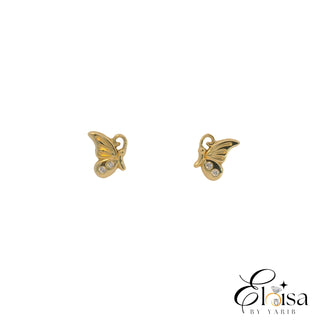 18K Elegant Butterfly Screw back Earrings