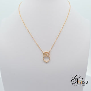 14Kt Owl Silhouette Diamond Necklace