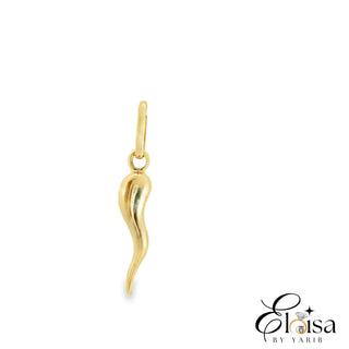 14K Small Italian Horn Pendant