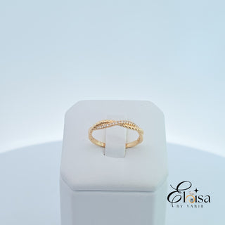14Kt Fashion Twist and Diamond Ring