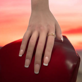 14Kt Open Nail Ring