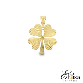 Flat Clover 4 Leaf Reversible Pendant