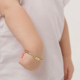 14k Heart Cutout Tag  Baby ID Bracelet