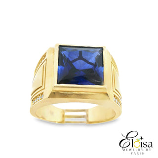 Blue Cubic Zirconia Up Ring