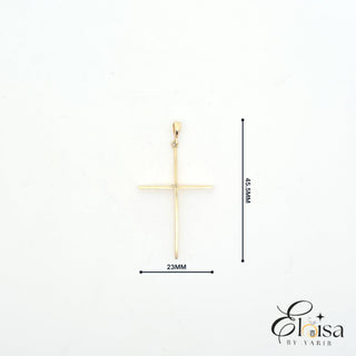 14Kt Square Ultra Fine Cross Pendant