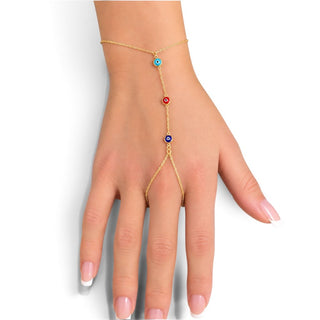 10Kt Evil Eye Clon Bracelet - Multicolor