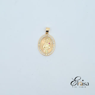 14Kt Light Weight Santa Barbara Pendant