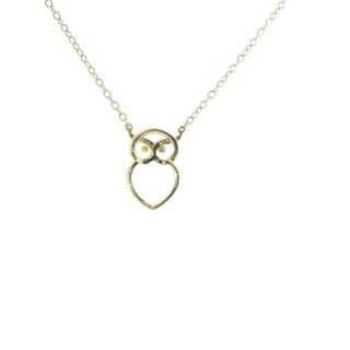 14Kt Owl Silhouette Diamond Necklace