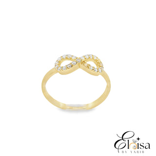 14Kt Micro Pave Infinity Ring