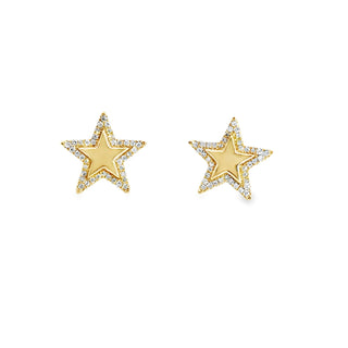 Diamond Big Star Earrings