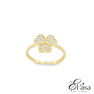 14Kt Three Leave Clover Ring