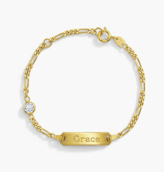 14k Gold Cubic Zirconia Birthstone Bracelet