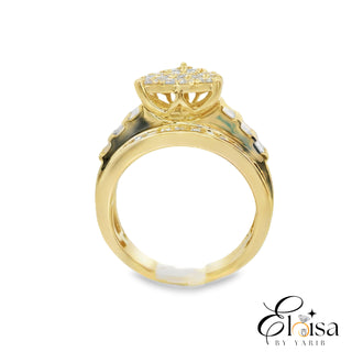 14Kt Heart princess Style Diamond Ring