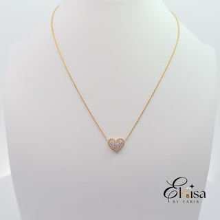 14K 3D Pink Heart Necklace