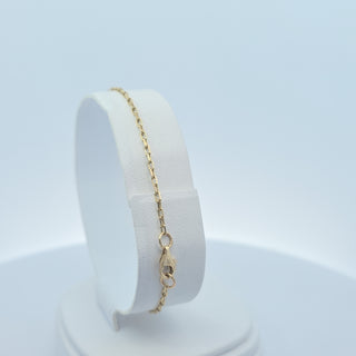 14Kt Green One Clover 14.5MM Bracelet