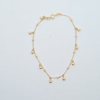 14Kt Dangling Gold Ball Bracelet