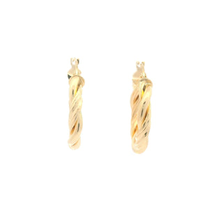 Ultra Fancy Twisted Hoops Earrings 22 MM