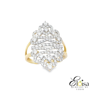 Cubic Zirconia Almond Ring