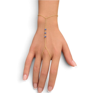 10Kt Evil Eye Clon Bracelet - Blue