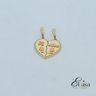 14Kt Heart for Two Pendant