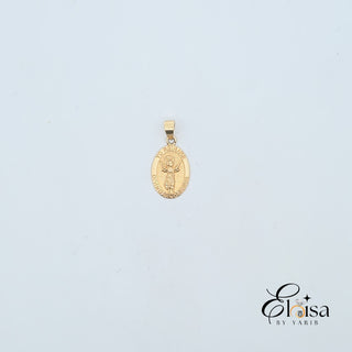 14Kt Divino Niño Jesus Medal Pendant 17MM
