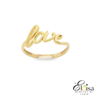 14Kt Small Cursive Ring