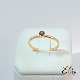 14Kt Band with Bezel Garnet