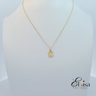 14Kt Minimalist Bear Necklace