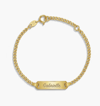 14k Classic Curb Baby ID Bracelet