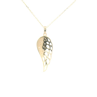 14Kt Angel Wing with Cz Necklace