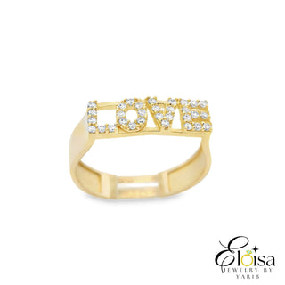 Square Love Cz Ring