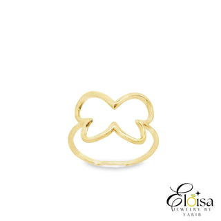 Open Butterfly-Shaped Gold Ring