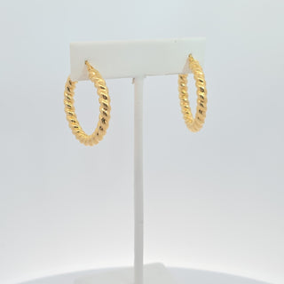 14Kt Mega Twisted Hoops