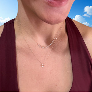 18Kt Dangling White Topaz Necklace
