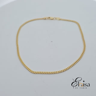 14Kt Miami Cuban 1.8MM Anklet Bracelet