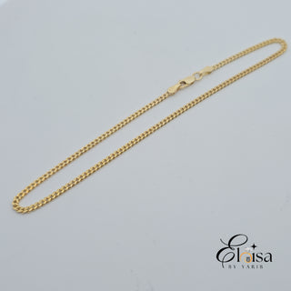 14Kt Miami Cuban 1.8MM Anklet Bracelet