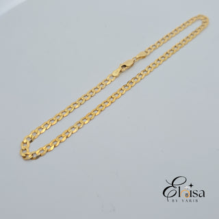 14K Cuban Italian 3.4MM Anklet