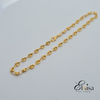 10K Marina Puff 3.4MM Anklet