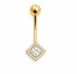 14K Rombo Belly Ring