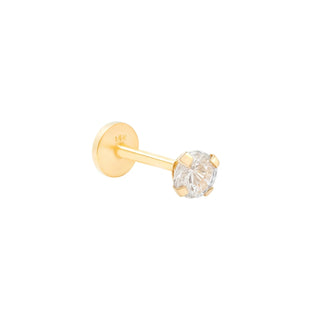 14Kt Cubic Zirconia Cartilage Piercing