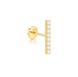 14Kt Bar Cartilage Piercing