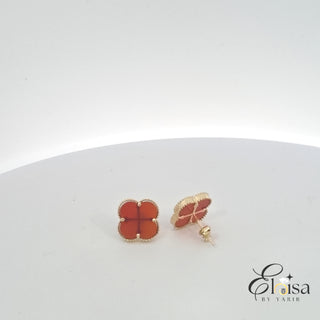 14Kt Red Medium Earrings