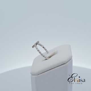 SS925 Side Way Cross Ring